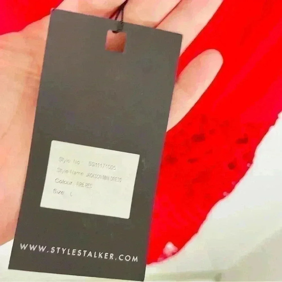 NWT Stylestalker Jackson Mini Dress Fire Red - Picture 8 of 10